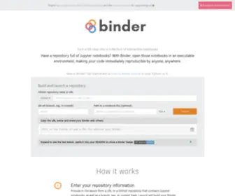 Mybinder.org(Reproducible, sharable, open, interactive computing environments) Screenshot