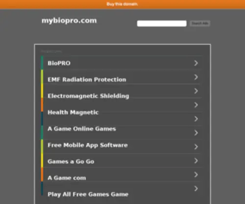 Mybiopro.com(Mybiopro) Screenshot