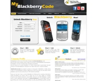 MYblackberrycode.com(Unlock Blackberry Code) Screenshot