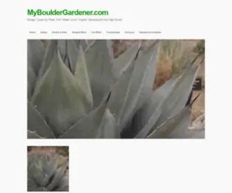 Mybouldergardener.com(About) Screenshot