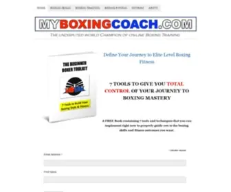 Myboxingcoach.com(Learn How to Box with MyBoxingCoach) Screenshot