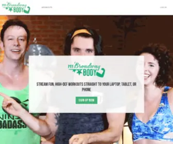 MYbroadwaybody.com(Stream high definition workouts to your laptop) Screenshot