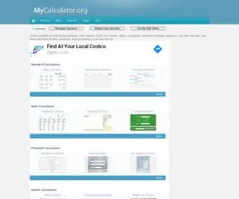 Mycalculator.org(Online Calculator) Screenshot