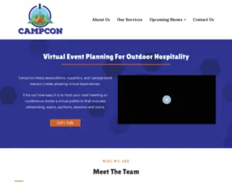 Mycampcon.com(Virtual Event Planning For Outdoor Hospitality) Screenshot