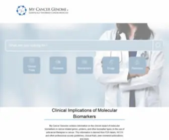 Mycancergenome.org(My Cancer Genome) Screenshot