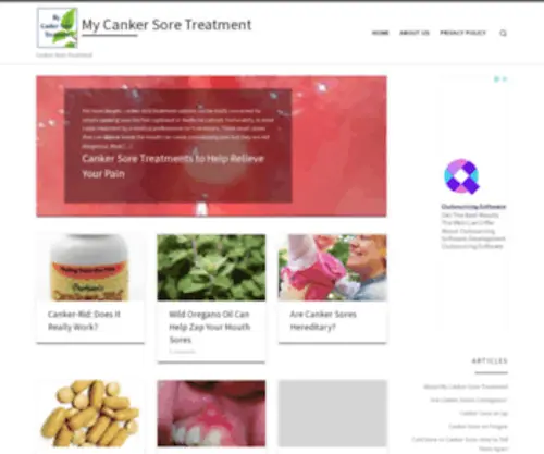 Mycankersoretreatment.com(Canker Sore Treatment and Home Remedies) Screenshot