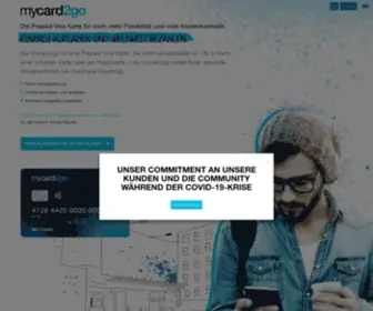 Mycard2GO.com(Die Prepaid Visa Kreditkarte) Screenshot