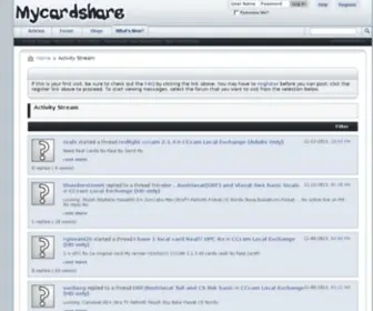 Mycardshare.com(Activity Stream) Screenshot