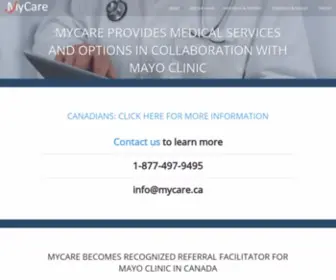 Mycare.ca(US Centres of Excellence) Screenshot