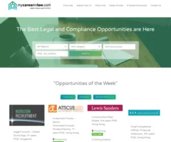 Mycareerinlaw.com(The Best Legal and Compliance Opportunities are Here. MyCareerInLaw) Screenshot