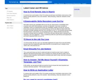 Mycareerlog.com(Enjoy Great Career Articles) Screenshot