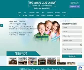 Mycarolinadentist.com(The Dental Care Center) Screenshot