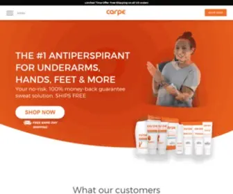 Mycarpe.com(Carpe antiperspirant) Screenshot