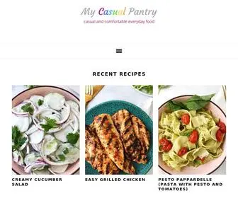 Mycasualpantry.com(Casual and comfortable food) Screenshot