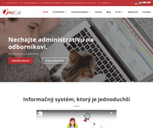 Mycat.sk(Informační systém pro jazykové školy) Screenshot