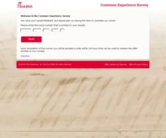 MYcfavisit.com(Chick-fil-A Customer Experience Survey (US)) Screenshot