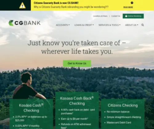 MYCGB.com(Citizens Guaranty Bank) Screenshot