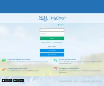 MYchart-NCHMD.org(MYchart NCHMD) Screenshot