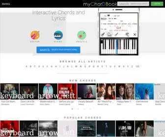 MYchordbook.com(Interactive Chord Library For Guitar Piano and Ukulele) Screenshot