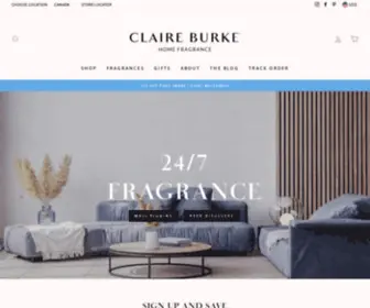 MYclaireburke.com(Claire Burke Home Fragrance) Screenshot