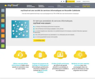 MYcloud.nc(Société de services informatiques en Nouvelle) Screenshot