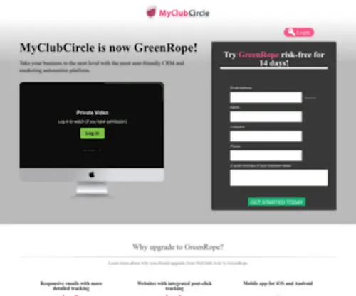 MYclubcircle.com(CRM with Marketing Automation) Screenshot