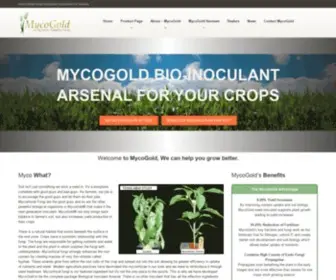 Mycogold.com(Mycorrhizal fungi mycorrhizae for row crops) Screenshot