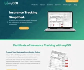 Mycoitracking.com(MyCOI) Screenshot