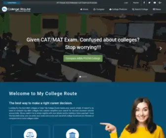 Mycollegeroute.com(Top MBA Colleges in India and Best Colleges for MBA in India) Screenshot