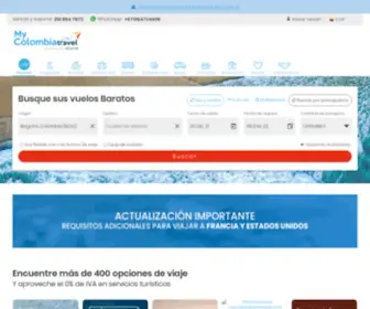 Mycolombiatravel.com(Tiquetes) Screenshot