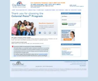 Mycolonialpenn.com(Colonial Penn Customer Service) Screenshot