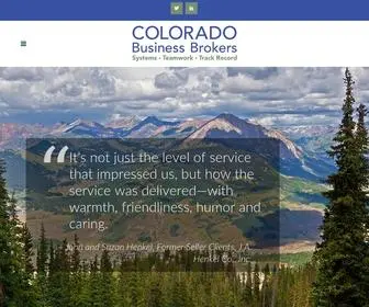 Mycoloradobusinessbrokers.com(Colorado Business Brokers) Screenshot