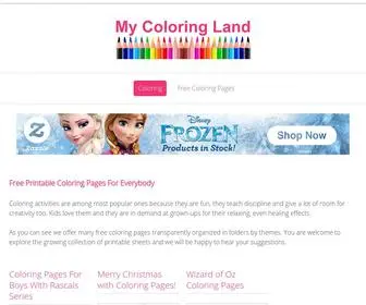 Mycoloringland.com(My Coloring Land) Screenshot