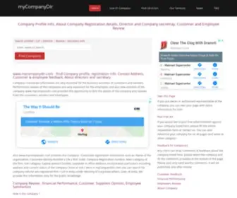 Mycompanydir.com(Company information Directory & Director) Screenshot