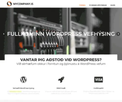 Mycompany.is(Forsíða) Screenshot
