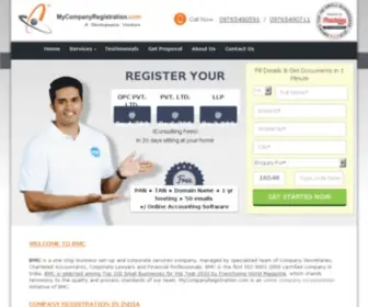 Mycompanyregistration.com(Company Registration in India) Screenshot