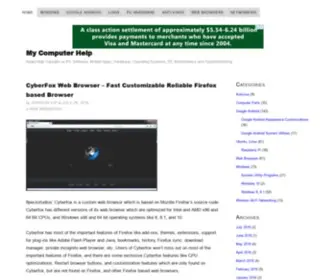 Mycomputerhelp.net(Learn how to use computer software) Screenshot