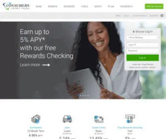 Myconsumers.org(Consumers Credit Union) Screenshot