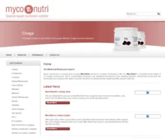 Myconutri.com(Mushroom Nutrition Home) Screenshot