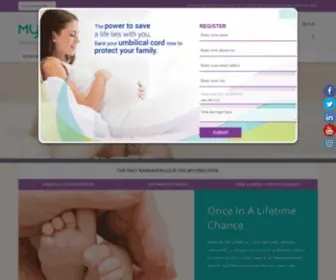 Mycord.com(World's First Umbilical Cord Blood Stem Cell Pool Banking) Screenshot