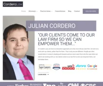 Mycorderolaw.com(Cordero Law) Screenshot