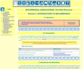 Mycorrhizas.info(Mycorrhizal Associations) Screenshot