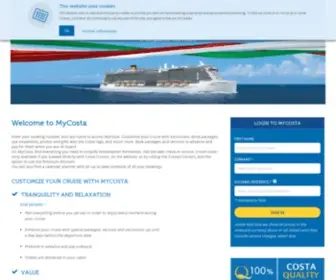Mycosta.com(Costa cruises) Screenshot