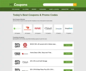 Mycoupons.com(Coupons, Promo Codes, Gift Card Deals & Discounts) Screenshot