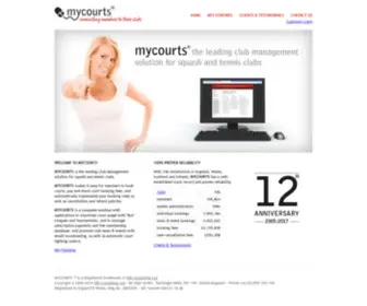 Mycourts.co.uk(MYCOURTS court booking system and club management solution) Screenshot