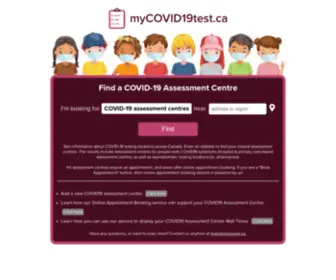Mycovid19Test.ca(Mycovid 19 Test) Screenshot