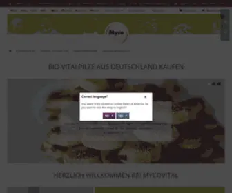 Mycovital.de(Bio-Vitalpilze im MycoVital Shop kaufen) Screenshot