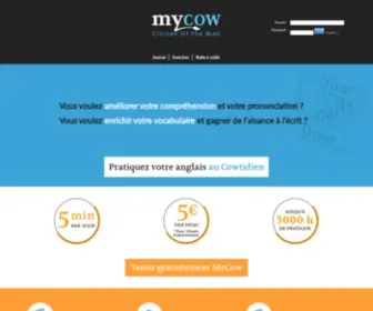 Mycow.eu(Apprendre l'anglais au quotidien : préparer le bac et les test de certification) Screenshot