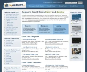 MYcreditcard.com(Credit cards) Screenshot