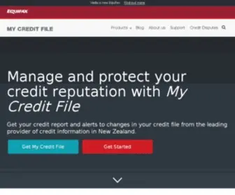 MYcreditfile.co.nz(Check Your Credit Report & History) Screenshot